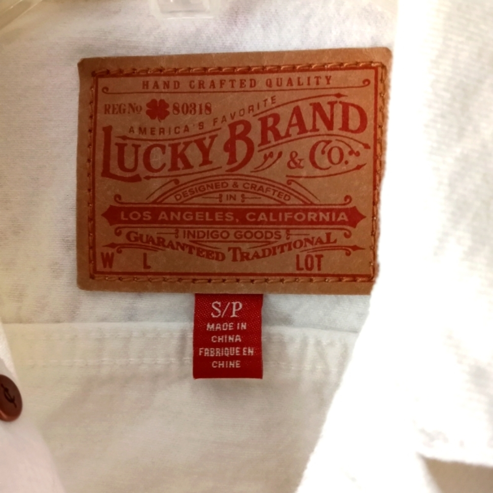 Lucky Brand white jean jacket with Designer embellishments LV size SP B9 - Picture 5 of 13